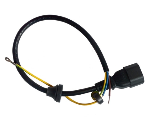 Кабель мужской штепсельной вилки H05VV-F 3G0.75MM2 16A 250V IEC 320 со шнурами удлинительного кабеля водоустойчивого кольца магнита штепсельной вилки отделившимися