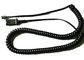 шнур телефона штепсельной вилки 4-pin и соединителя TPU гибкий спиральный со спиральными шнурами телефона кабеля