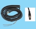 Соединители RJ12 4P4C Кристл с TPU свернули спиралью шнур телефона кабеля 2.0*4.6MM