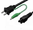 Утверждение Pin INMETRO электрического кабеля электропитания 2 Бразилии со штепсельной вилкой BY2-10 с концом кабеля залуживало