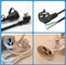 Шнур 3x0.75mm2 штепсельной вилки изготовления Дожд-защитный оголяет стандарт CCC шнура питания расширения штыря IEC 3 медной проволоки